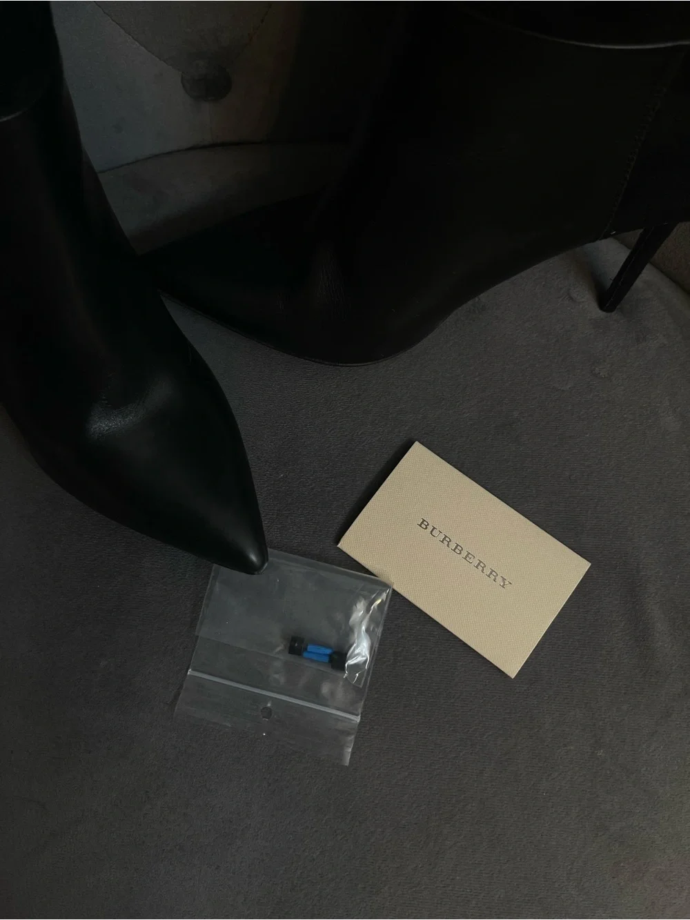 Burberry Black Suede and Leather Over-the-Knee Boots